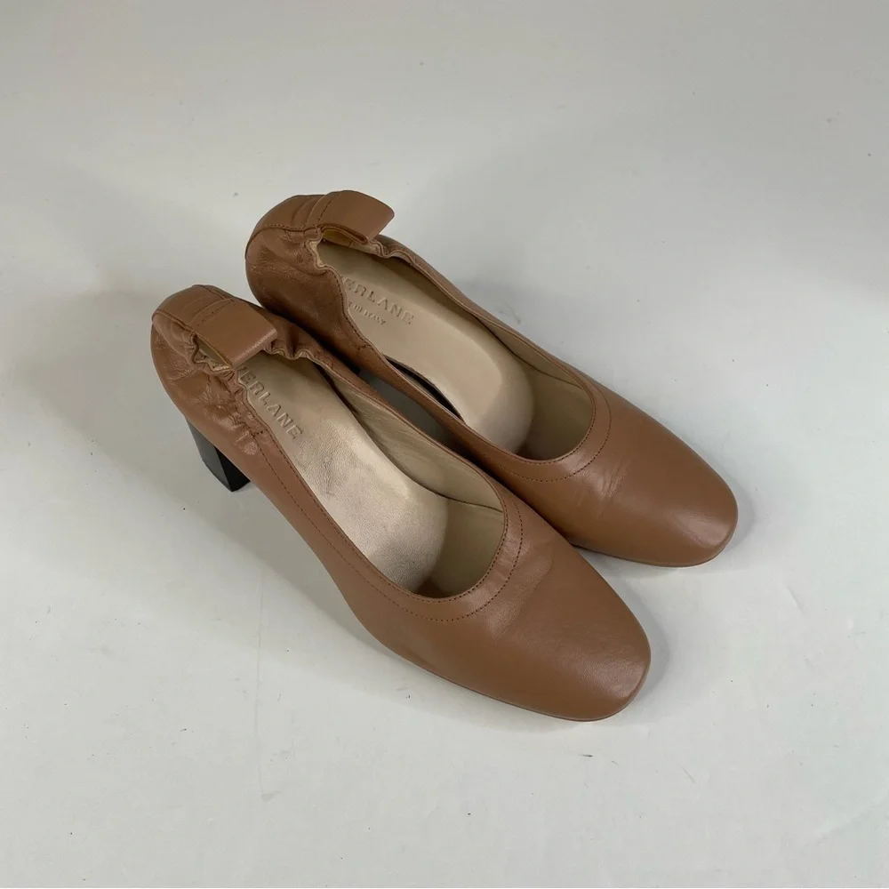 Everlane The Day High Heel‎ Tan Leather Size 6